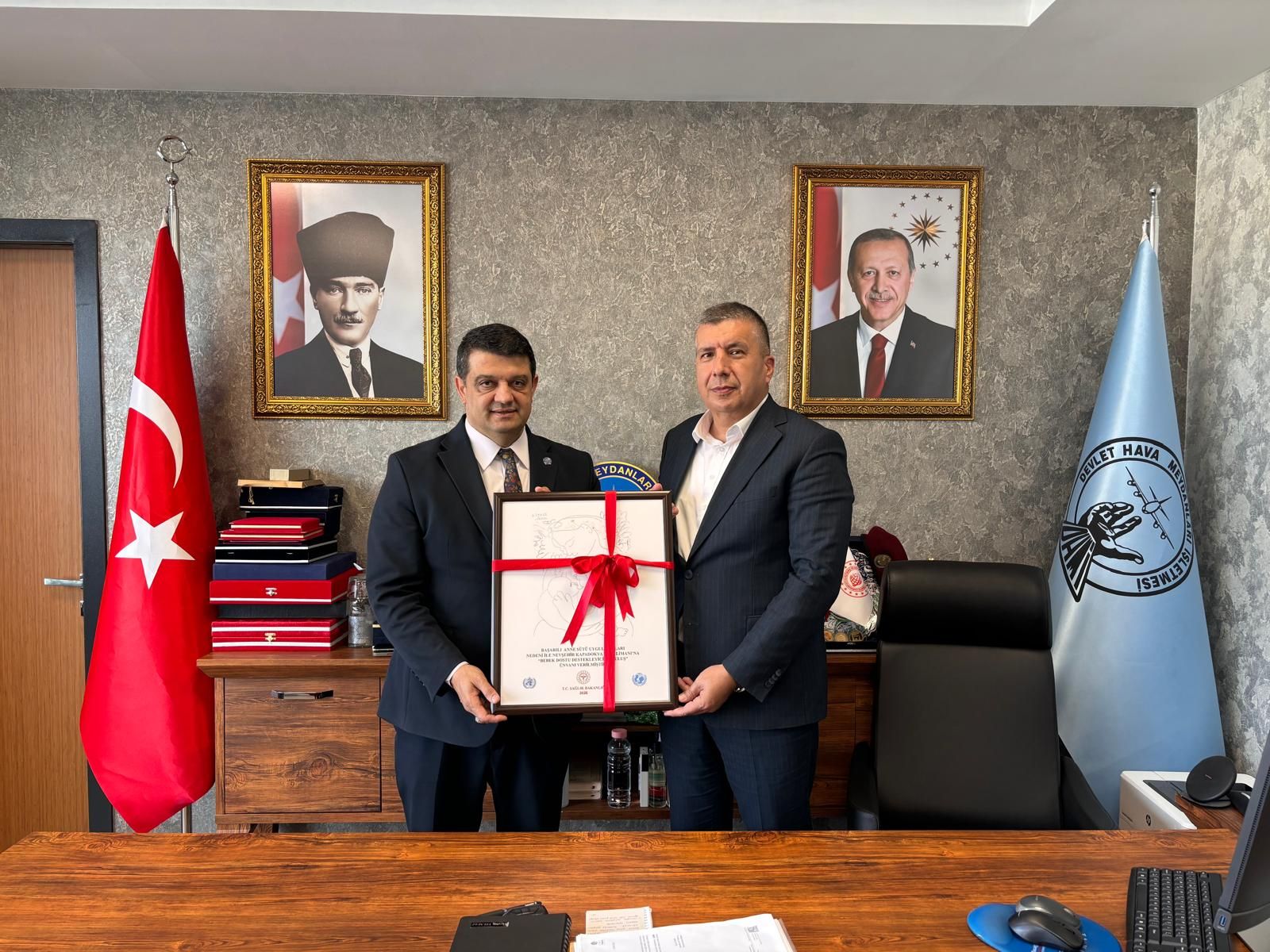 Havalimanına “Bebek Dostu Destekleyici Kuruluş” unvanı