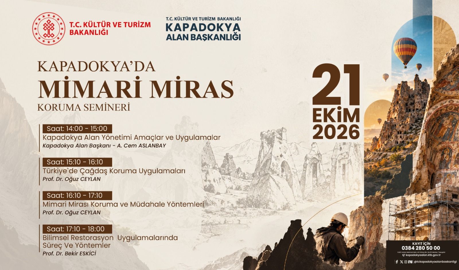 “Kapadokya'da Mimari Miras" koruma semineri düzenlenecek